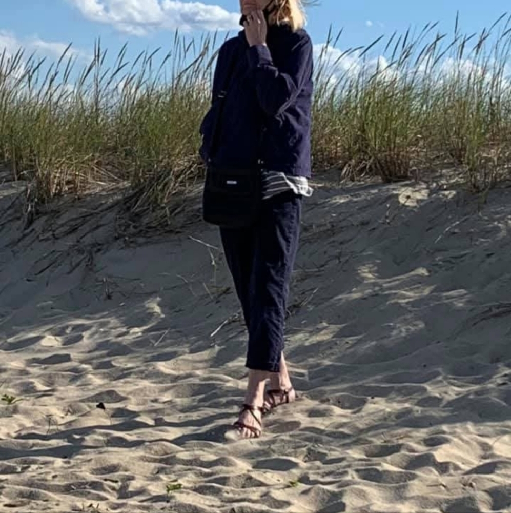 LARRY LEVINE - Dark Blue - Hooded Zippered Jacket - 6 Pockets - Size: Large